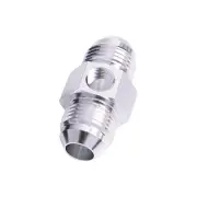 Aeroflow Straight Male To Male With 1/8" NPT Adapter Port Silver -6 AN