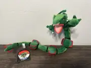 Japanese Pokemon Center Posable Rayquaza Plush - NWT - 30" Long
