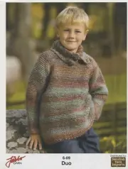 Swedish Yarn Imports Jarbo Garn Knitting Pattern 6-09 Duo Raglan Sweater 2-13yrs