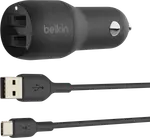 Belkin Dual 24W USB Car Charger with USB-C Cable
