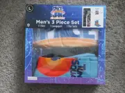 Space Jam Mens 3 Pc. Lounge Pajamas Socks Sleep Set Large