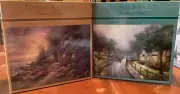 Thomas Kinkade Ceaco Jigsaw Puzzle Seaside Hideaway & Hometown Memories 1000 New