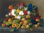 FRUIT AND FLOWERS Accent Tile Mural Kitchen Bathroom Wall Backsplash 8x6