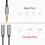 3.5mm Cable for Headphones Headsets Mic Splitter Adapters for Gamings PC,Speaker