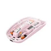 Transparent Mouse Rechargeable Wireless Mouse High-end PixArt 3065 IC Design 1600DPI Adjustable Silent Switch Type-C One-Key Desktop for Office and Gaming Single/3 Model BT Computer Mice
