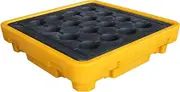 Spill-Proof Tray Oil Tank Spill Tray，Spill Platform, Spill Containment Platform, Stackable Modular Anti Spill Pallets, Leakproof Warehouses Factory Industrial Plastic Pallet, Large Capacity
