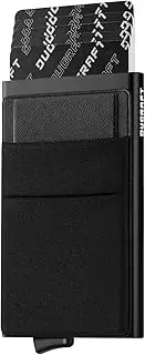 [DUGRAFT] RFID Card Holder Wallet for Men, Slim Pop Up Card Wallet with Money Pocket, RFID Blocking Metal Minimalist Wallet, Thin Credit Card Case for Men