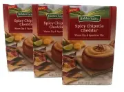 3x Hidden Valley Spicy Chipotle Cheddar Warm Dip & Appetizer Mix 1.06 oz Expired