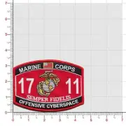 4.5" MARINE CORPS MOS 1711 OFFENSIVE CYBERSPACE EGA EMBROIDERED PATCH