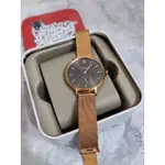 FOSSIL 玫瑰金米蘭錶帶手錶 附彩繪外盒