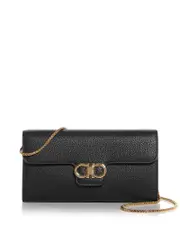 Ferragamo Gancini Leather Chain Wallet