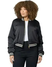 [Sunday in the City] Force Of Nature Satin Bomber in Black