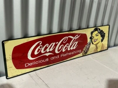 COCA COLA GIRL HEAVY DUTY SIGN 800 X 200 FREE POST