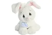Aurora Inspirational Precious Moments Floppy Bunny Stuffed Animal - Cherished Memories - Enduring Comfort - White 8.5 Inches