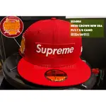 SUPREME NEW ERA MESH CROWN SS24H14 59FIFTY 紅色全封韓國帶回71/2 75/8