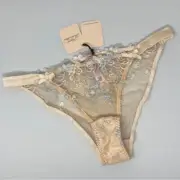 Agent Provocateur Odette Peach Pastel Brief AP4 Large NWT