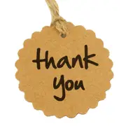 Wedding Favour Tags x50 Rustic Thank You Gift Party Labels Decorations Kraft