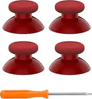 eXtremeRate Replacement Controller Joystick for Xbox One - 4 PCS Carmine Red Thumbsticks Analog Thumb Sticks Parts for Xbox Series X/S, Xbox One S/X, Elite Controller with Repair Kit Screwdriver