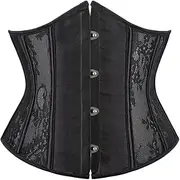 4 Brooches Women 25.5CM 10.14 Inchers Underbust Corset Floral Lace Trasparent Tummy Shaper Breathable Waist Cinchers Plus Size