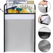 Fireproof Waterproof Document Storage Bag Travel Bag For Money Passport Zipper