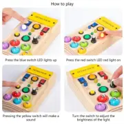LED Kids Brain Training Fishing Game Educational Plug Toys Set