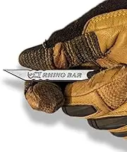 Rhino Bar EDC Stainless Steel Mini Pry Bar Multi tool Keychain with Screw Driver, Box Opener and Minimalist Tool Features, Made in The USA