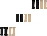 Healeved 6pairs Compression Arm Sleeves for Slimming Scar Covering Skin-color Elastic Shaper Protectors for Circulation Reduce Muscle Fatigue Black Skin
