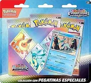 Pokémon - Collection of Special Scarlet and Purple Prismatic Developments Stickers - Glaziola (1 Holographic Promo Card and 3 Booster Packs)