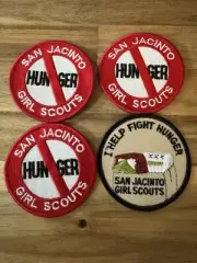 Girl Scout Patch Help Fight Hunger 4 New Patches Vintage