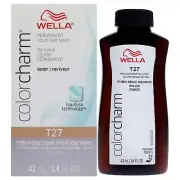 Color Charm Permanent Liquid Toner - T27 Medium Beige Blonde by Wella for Wom...