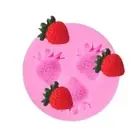 3D Strawberry Silicone Mold Soap Sugar Fondant Molds Cake Chocolate Decor