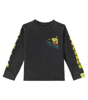[Stella McCartney Kids] Stella McCartney Kids Printed cotton jersey top Y 4 black