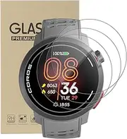 Screen Protector for COROS PACE Pro, 3 Pack Ultra Clear 9H Hardness [Anti-Scratch] Protective Tempered Glass High Definition Round Edge Anti-Fingerprint Bubble-Free Film Guard