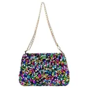 Evening sparkly purse, sequined disco shoulder bag bling purses for Colorful