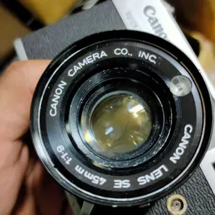 底片 單眼相機 疊影 canon canonet 19 f1.9 無電池 無前蓋  送 保護鏡 背帶