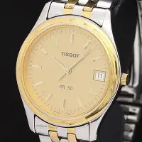 在飛比找Yahoo!奇摩拍賣優惠-【精品廉售/手錶】Tissot天梭錶PR50石英中性腕錶/黃