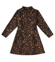 [Mini Rodini] Mini Rodini Leopard cotton-blend dress M 24/36 brown
