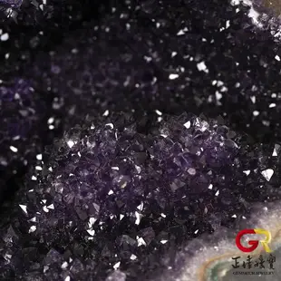 紫水晶 頂級5A 紫水晶洞 11.7kg 原礦紫水晶 紫水晶擺件｜黑檀木座