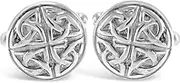 [Alexander Castle] Sterling Silver Celtic Circle Cufflinks with Gift Box