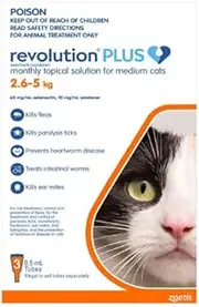 Revolution Plus for Medium Cats 2.5 to 5 Kg Orange 3 Pipettes