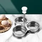 Egg Poacher Holder Food Grade Cookware 3 Grids Poached Egg Cooker Steamer