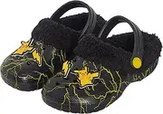 [Pokémon] Pokemon Pikachu Clogs Borg Fur Fleece Lined with Charms Kids Slippers Girls Boys House Shoes Fluffy Sandals