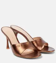 [Gianvito Rossi] Gianvito Rossi Leather mules AU 6 brown