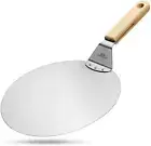 NEW 10 Inch Aluminum Pizza Peel Metal Round Pizza Paddle Spatula w/ Wood Handle