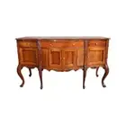 Antique Style Solid Mahogany Wood Queen Ann Style 6 Doors Buffet