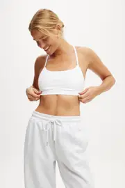 [Body] Body - 365 Keyhole Crop - White M WHITE