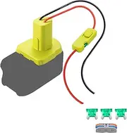 Power Wheel Adapter for Ryobi 18V P108 P107 P102 Battery Adapter Battery Converter Kit with Switch Fuse & Wire Terminals 14AWG Wire Power Connector RC Toy RC Car Robotics Work Lights