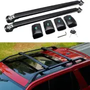 AU Balck Lockable Roof Racks Cross Bar For Subaru XV 2010-2022 Fits Raised Rails (for: Subaru)