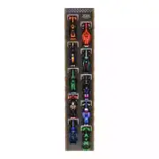 UNIQUEDISPLAY Wall Mounted Display for 10x LEGO Speed Champions: Formula 1 Range