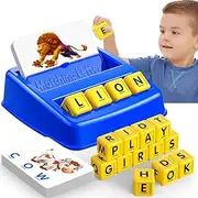 LET'S GO! Learning Games for Kids Ages 3-8, Matching Letter Game for Kids Toys Ages 3-8 Educational Toys for 3-8 Year Olds Boys Girls Stocking Stuffer Xmas Gifts for 3-8 Year Old Boys Girls Blue